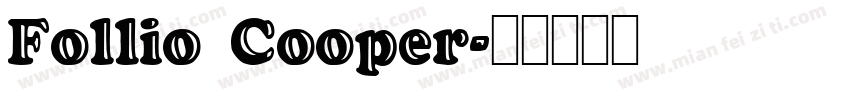 Follio Cooper字体转换
